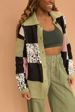 Load image into Gallery viewer, checkered knit sweater jacket