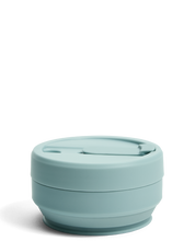 Load image into Gallery viewer, collapsible coffee cup in aquamarine