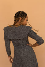 Load image into Gallery viewer, black spotted dress w/ big buttons