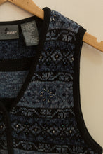 Load image into Gallery viewer, blue winter beaded vest