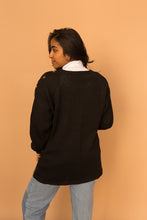 Load image into Gallery viewer, black & gold sequin sweater
