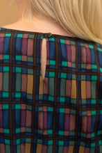 Load image into Gallery viewer, blue & purple grid shirt