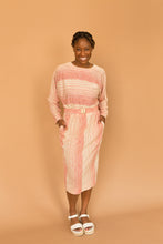 Load image into Gallery viewer, cream and red striped dress