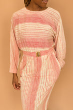 Load image into Gallery viewer, cream and red striped dress