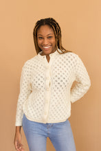 Load image into Gallery viewer, cream button up sweater