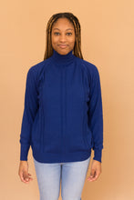 Load image into Gallery viewer, blue light weight knit turtleneck