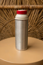 Load image into Gallery viewer, silver &amp; red thermos