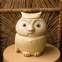 Load image into Gallery viewer, ceramic owl cookie jar