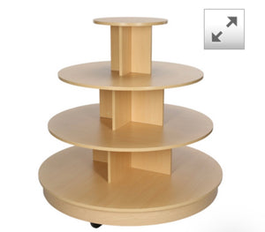 round tiered shelf