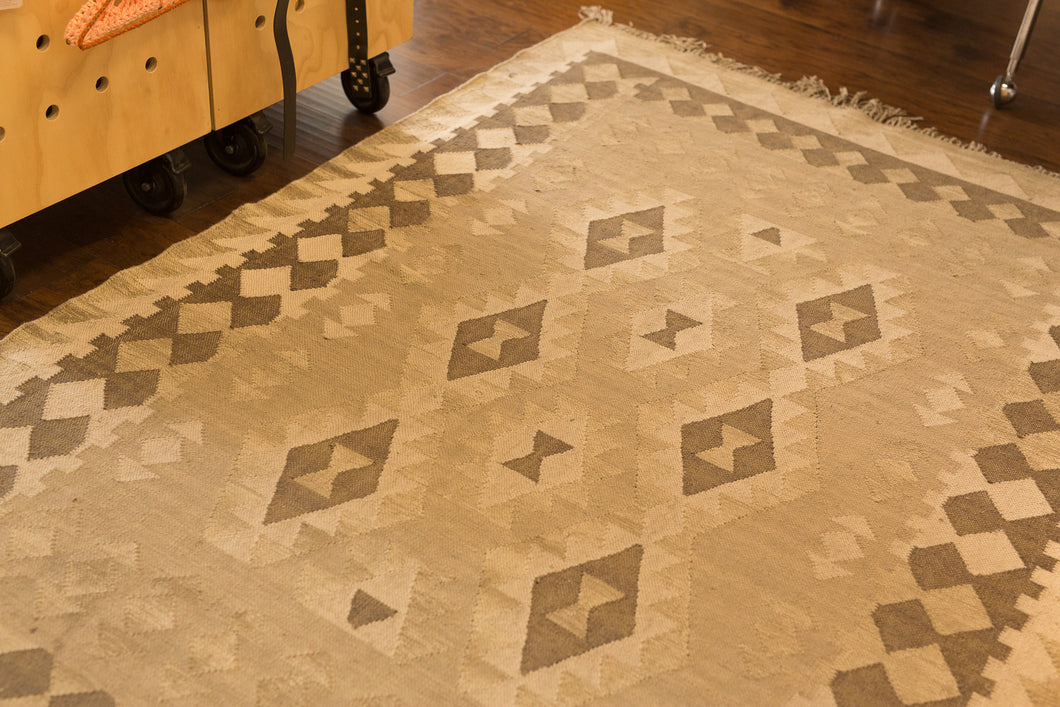 gray & brown rug