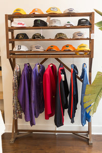 wooden clothing rack