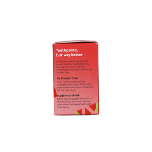 box of watermelon strawberry toothpaste tablets