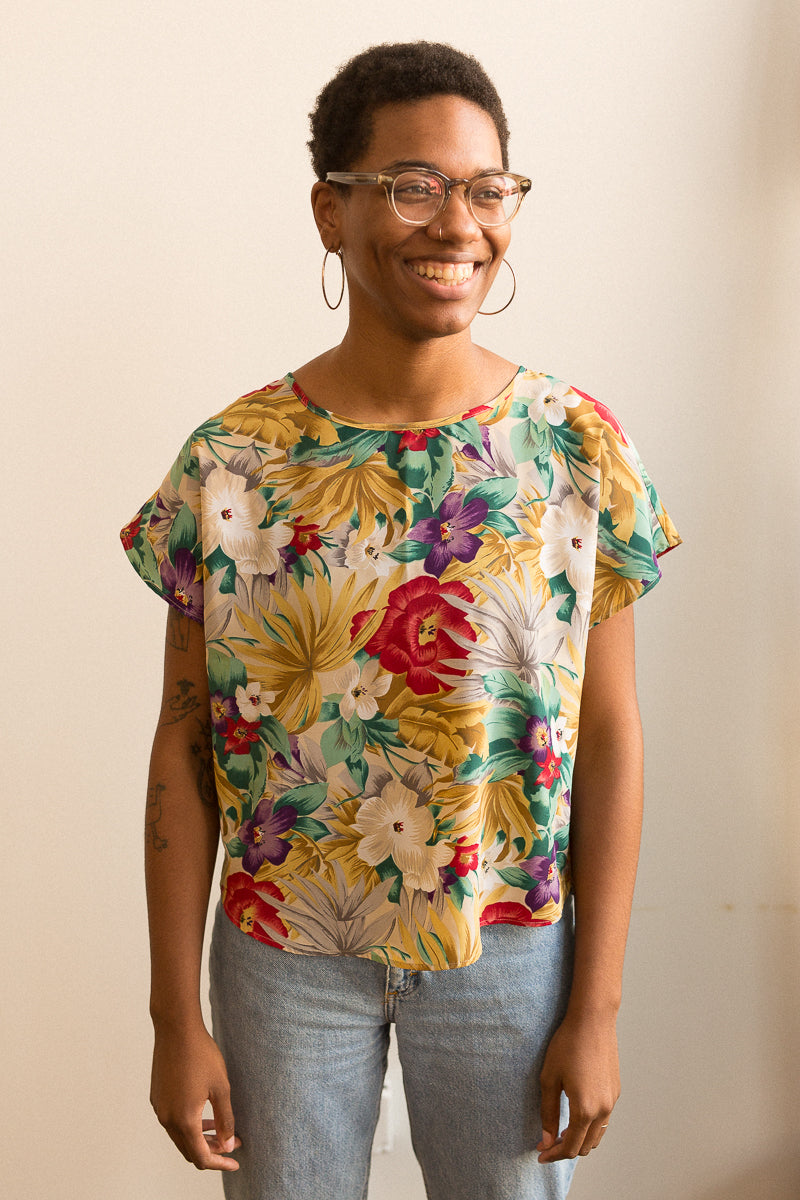 tropical floral top