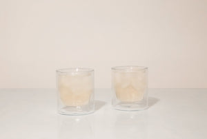 double wall glasses in clear