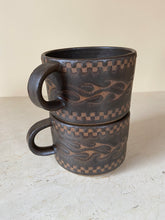 Load image into Gallery viewer, flame mug in lava rock
