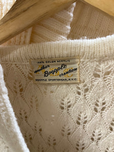 cream button up sweater