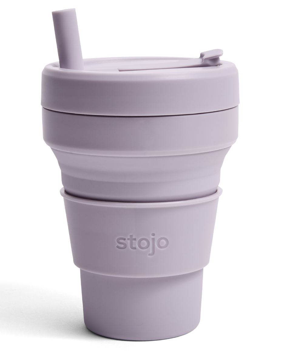 collapsible coffee cup in lilac