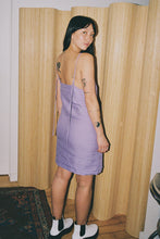 Load image into Gallery viewer, linen apron mini dress in iris