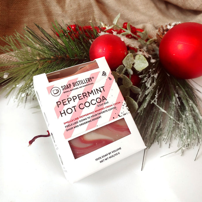 peppermint hot chocolate soap