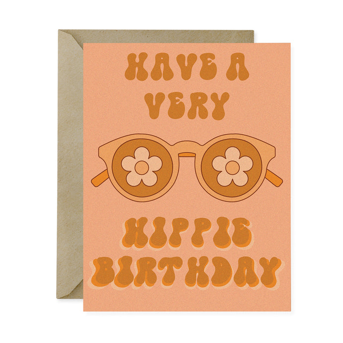 hippie birthday card