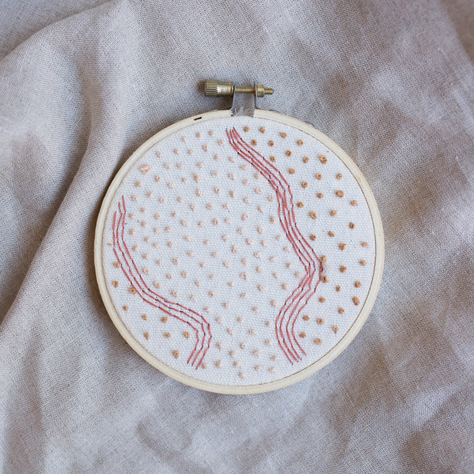 small dots and lines embroidery