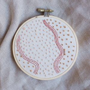 small dots and lines embroidery