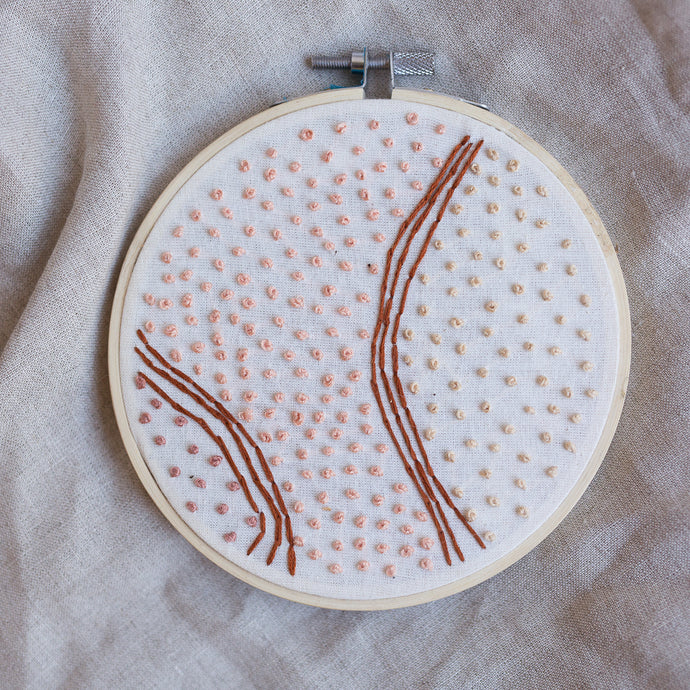 large dots and lines embroidery