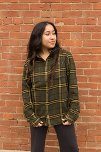 shiloh flannel in juniper green