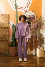 Load image into Gallery viewer, recycled cotton jogger in plum