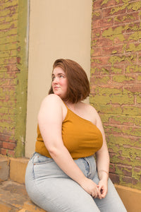 hemp lana one shoulder top in ginger