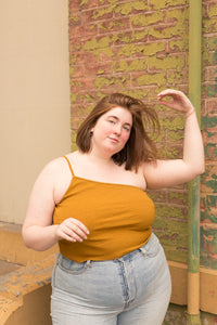 hemp lana one shoulder top in ginger