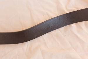 dark brown leather belt with eagle belt buckle