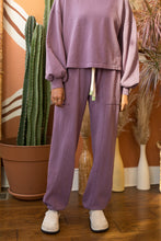 Load image into Gallery viewer, recycled cotton jogger in plum