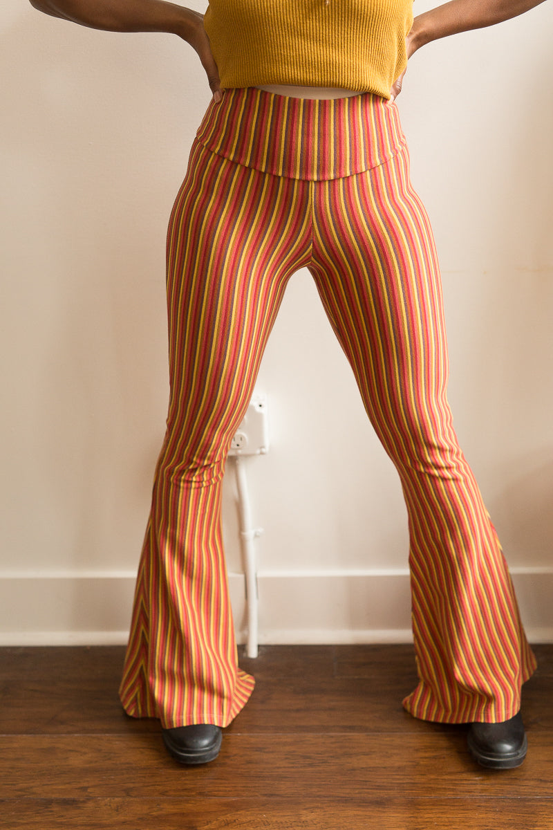 Stripe Flared Pants