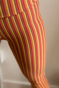 estelle flare pants in warm stripes