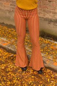 estelle flare pants in warm stripes