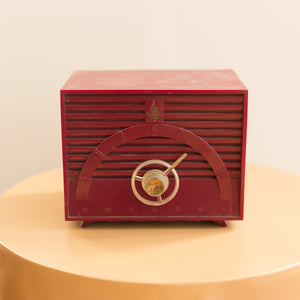 red vintage radio