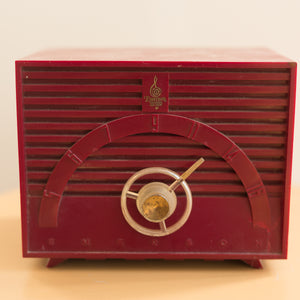 red vintage radio