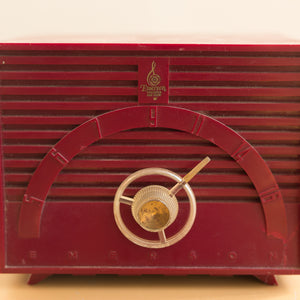 red vintage radio