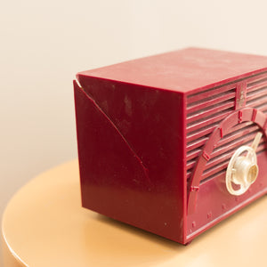 red vintage radio
