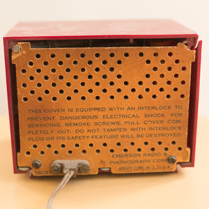 red vintage radio