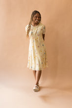 Load image into Gallery viewer, light yellow floral dress