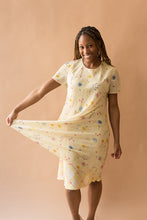 Load image into Gallery viewer, light yellow floral dress