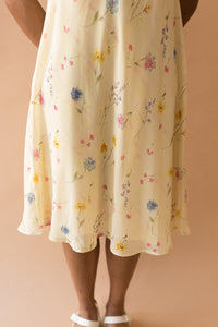 light yellow floral dress