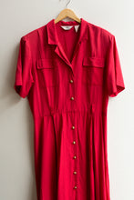 Load image into Gallery viewer, red button up dress