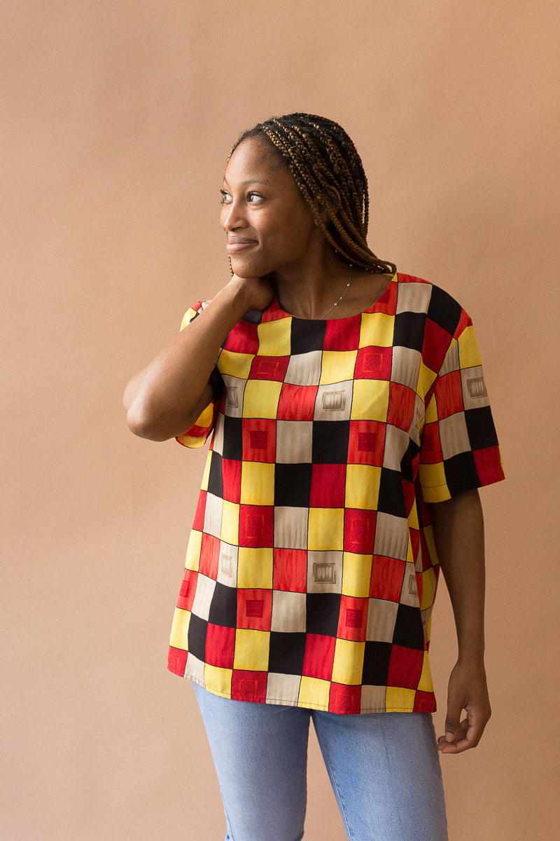 Black red and yellow hot sale shirt