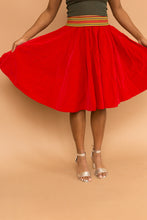 Load image into Gallery viewer, red velvet skirt