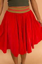 Load image into Gallery viewer, red velvet skirt