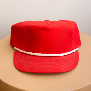 plain red trucker hat