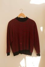 Load image into Gallery viewer, red &amp; black houndstooth long sleeve shirt